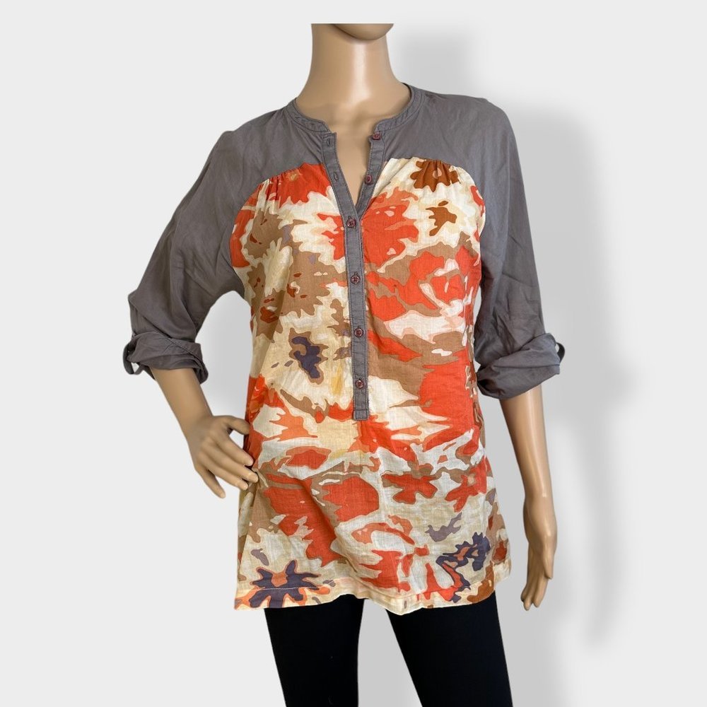 Anthropologie Odille Hanami Cotton Camp‎ Blouse